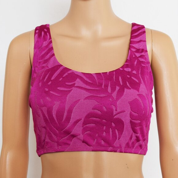 "5/$35" Cupshe Jacquard Tropical Leaf Bikini Top Size L - Picture 7 of 11